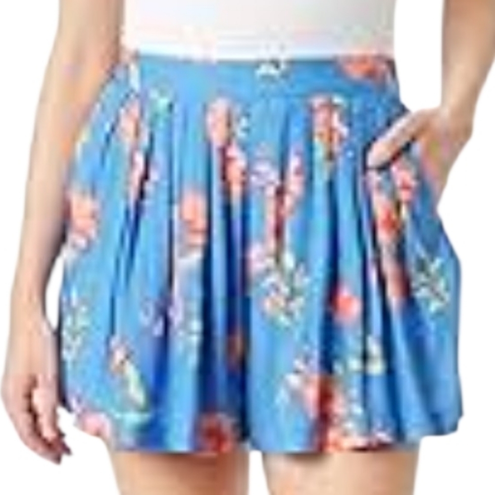 Jessica Simpson Leilani Regatta Happy Floret Floral Shorts Women's Plus Size 3X